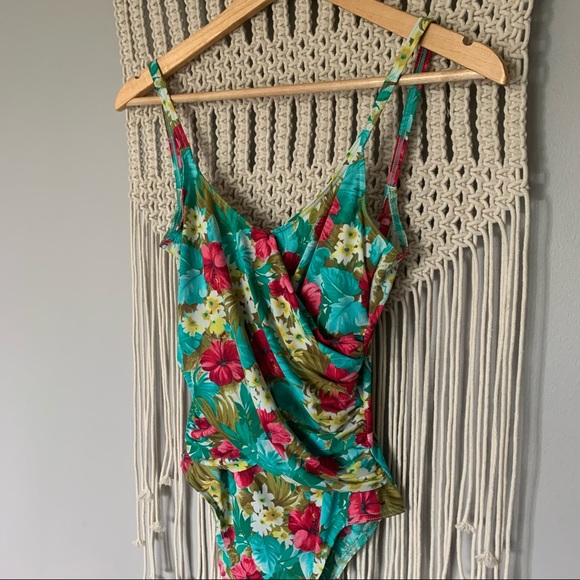 Vintage Christina High Cut Floral One Piece Suit - Picture 3 of 15